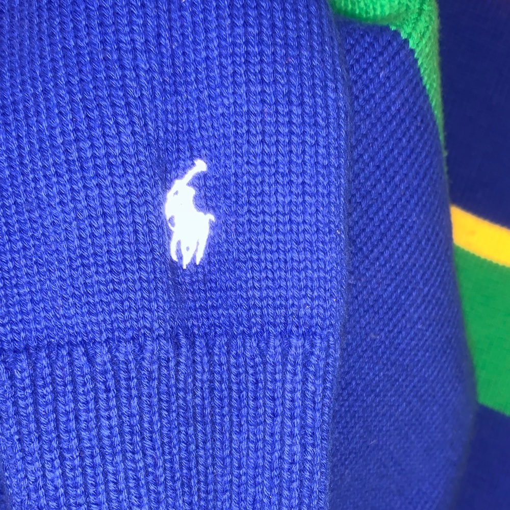 Polo Ralph Lauren Kids Colorblock Logo Knit Sweater – Size 7 - Picture 7 of 7